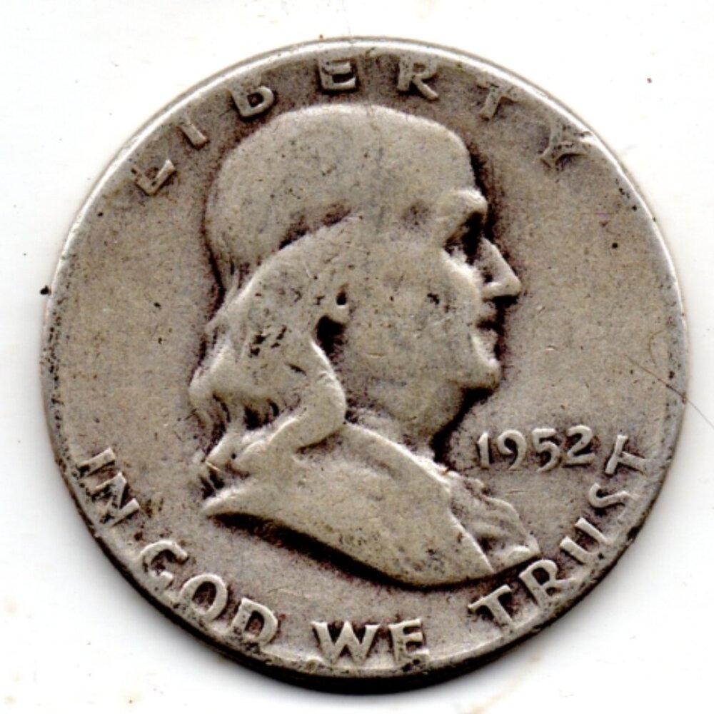 Granny Estate Find - 1952 Franklin Half Dollar - 90% silver
